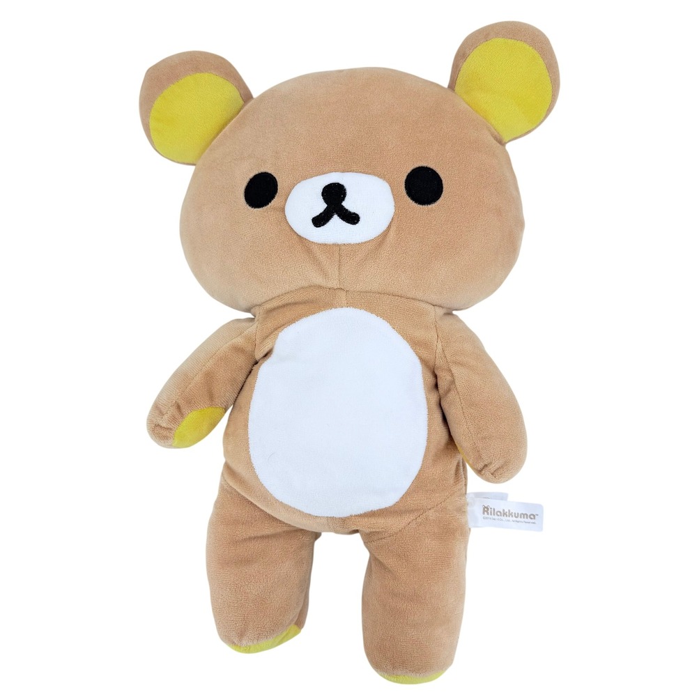 San-X Rilakkuma Brown Bear Plush 13 inch Zipper Back Polka Dot 2014 Dream USA